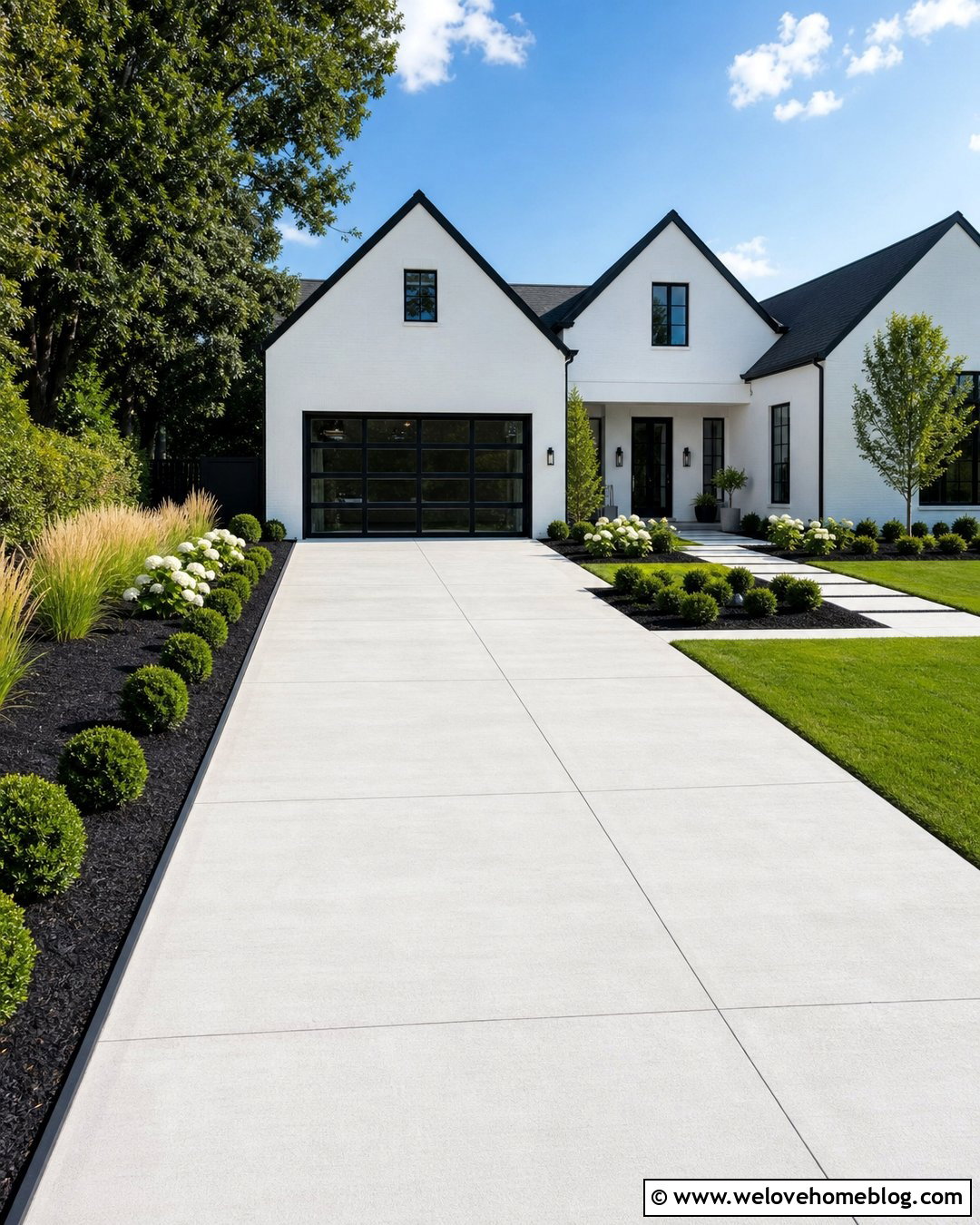 Black Rubber Mulch Concrete Driveway - 20 Rubber Mulch Driveway Ideas