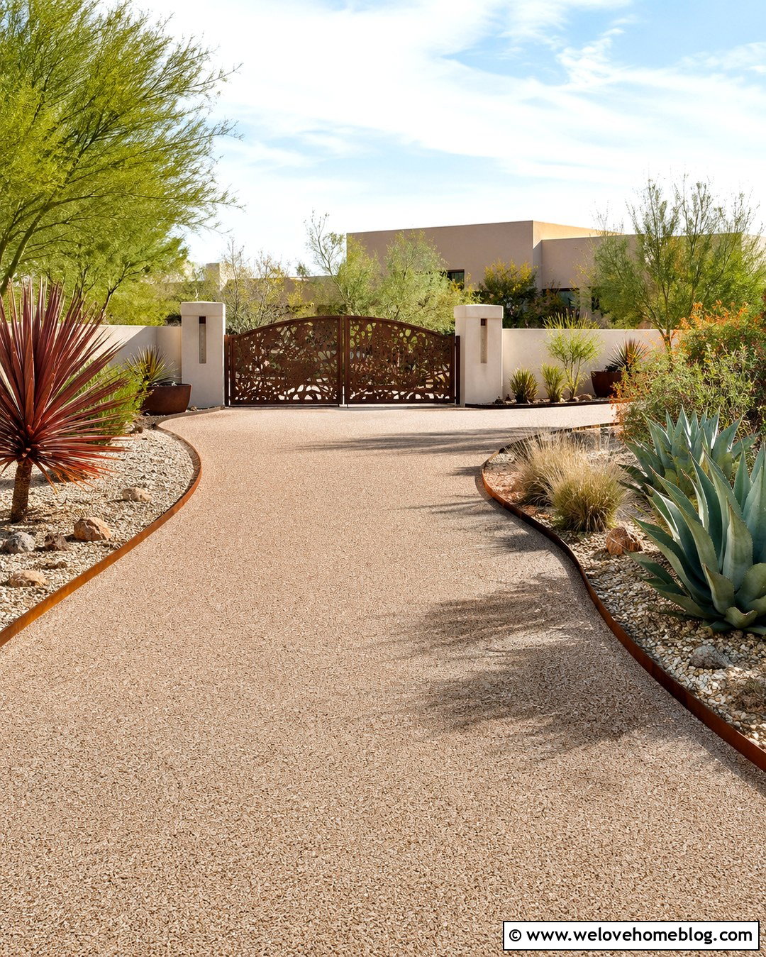 Black Wrought Iron Curved Driveway Gate - 20 Curved Driveway Gate Style Ideas