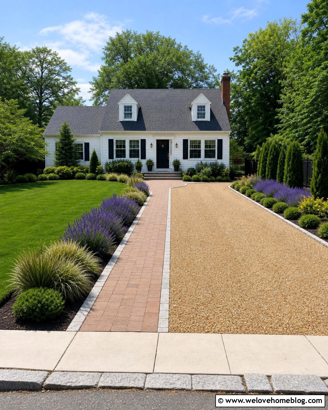 Block Paving Walkway And Gravel Driveway - 20 Block Paving And Gravel Driveway Ideas