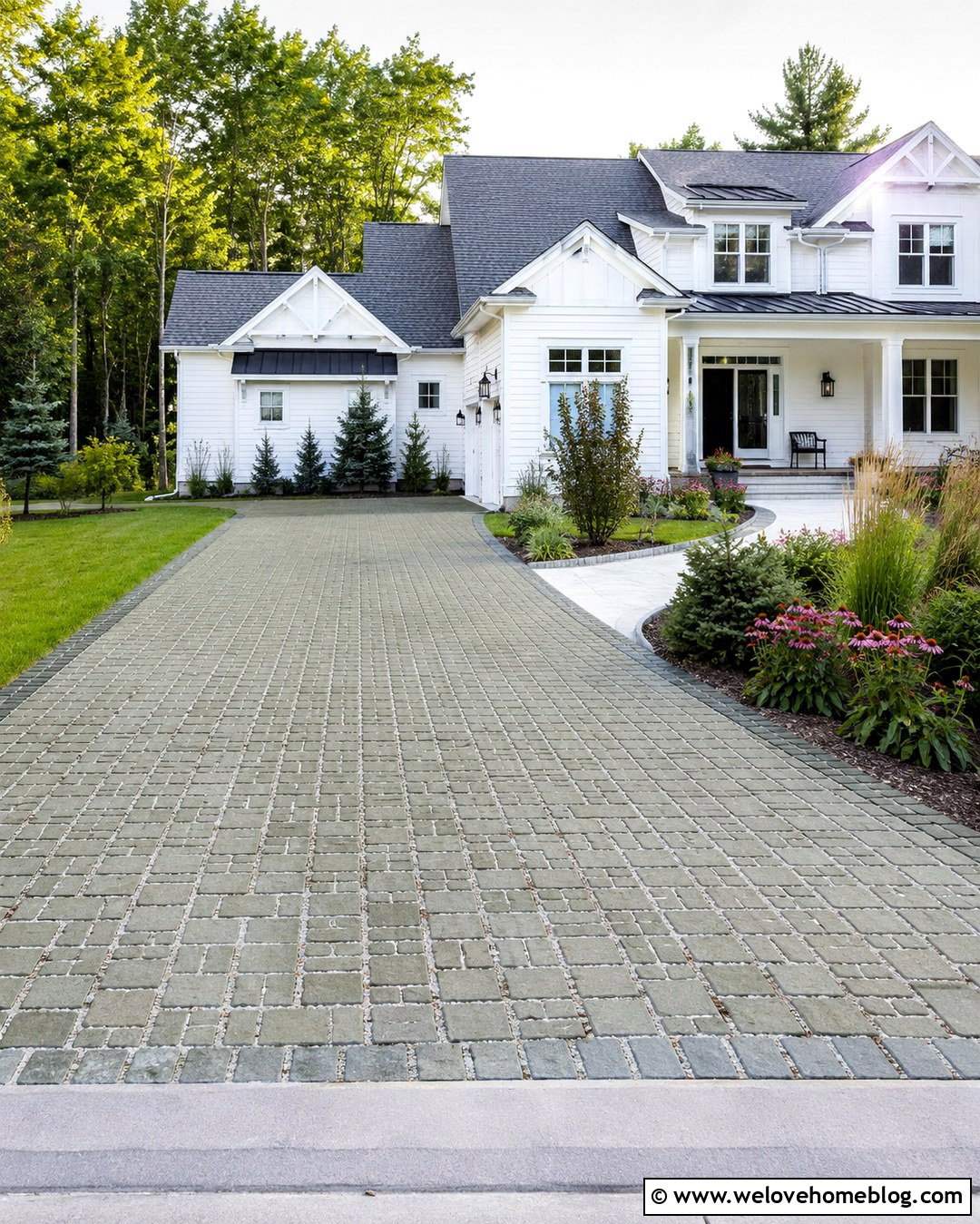 20 Colorful Paver Driveway Ideas for Fresh, Bold Curb Appeal
