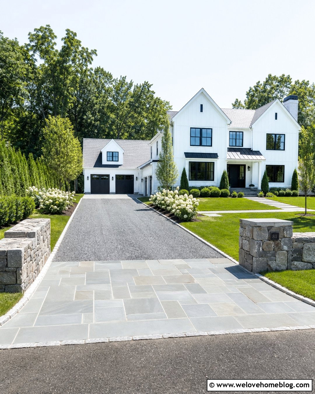 Bluestone Gravel Driveway With Bluestone Apron - 20 Bluestone Gravel Driveway Ideas