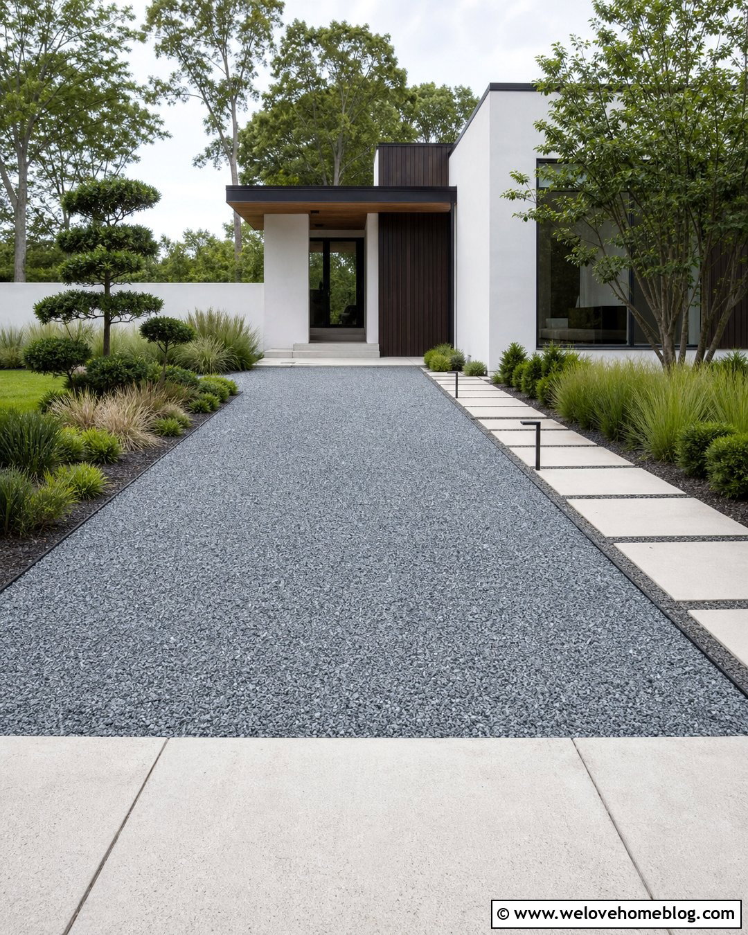 Bluestone Gravel Driveway With Gravel Stabilization Grid - 20 Bluestone Gravel Driveway Ideas