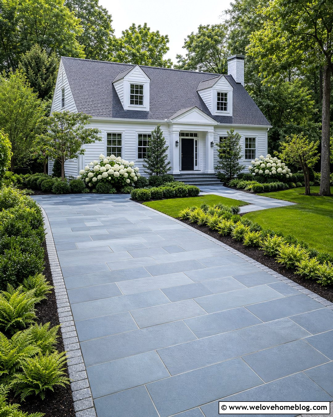 Bluestone Paver Driveway - 25 Paving Driveway Ideas