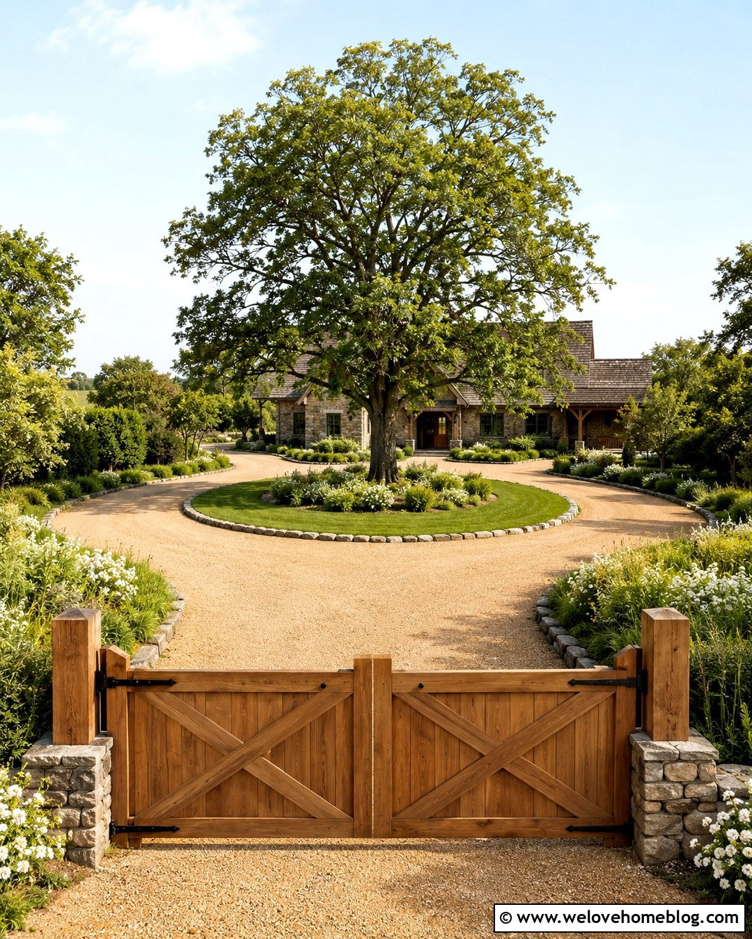 Board And Batten Wood Driveway Gate - 20 wood gate driveway ideas