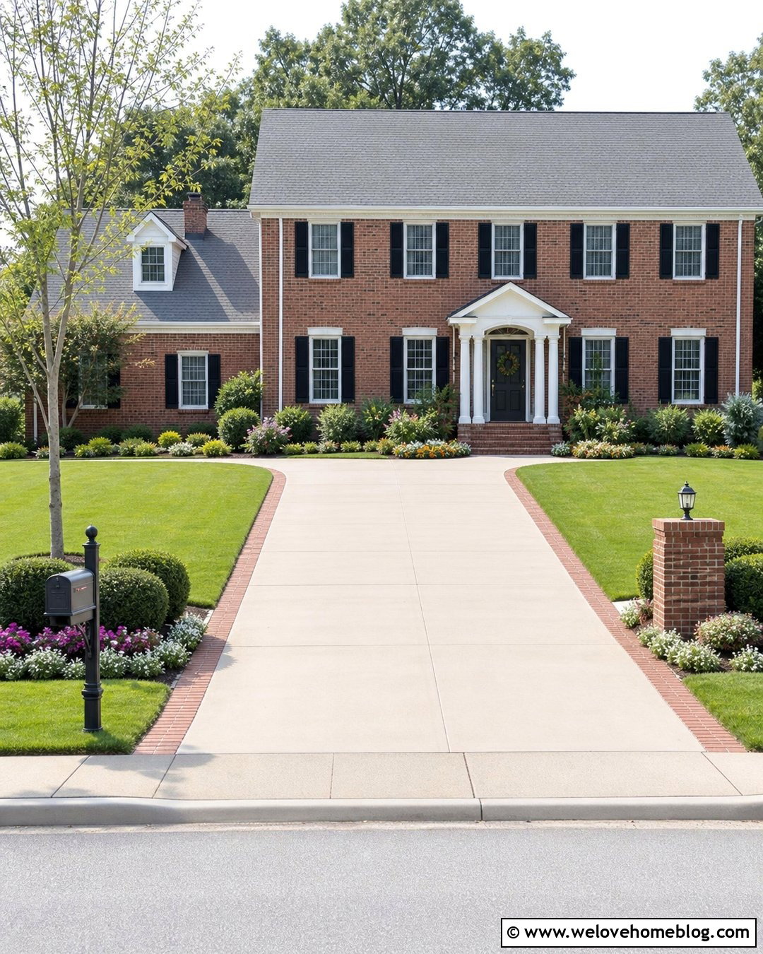 Bottom of Driveway Brick Edging - 20 bottom of driveway landscaping ideas