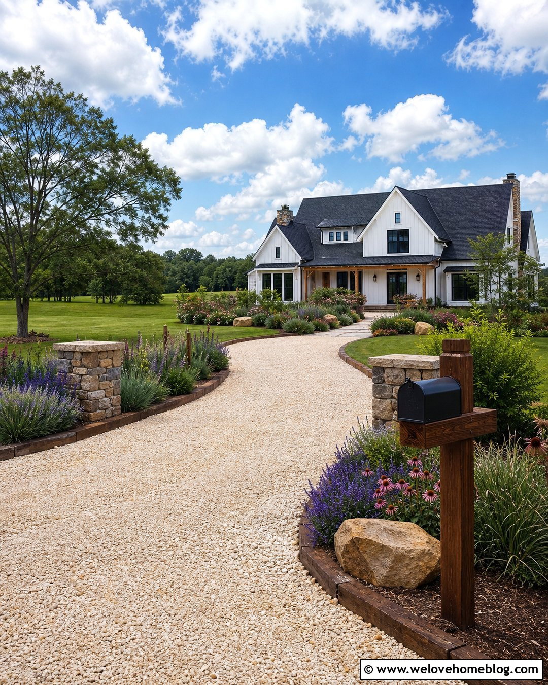 Bottom of Driveway Farmhouse Landscaping - 20 bottom of driveway landscaping ideas