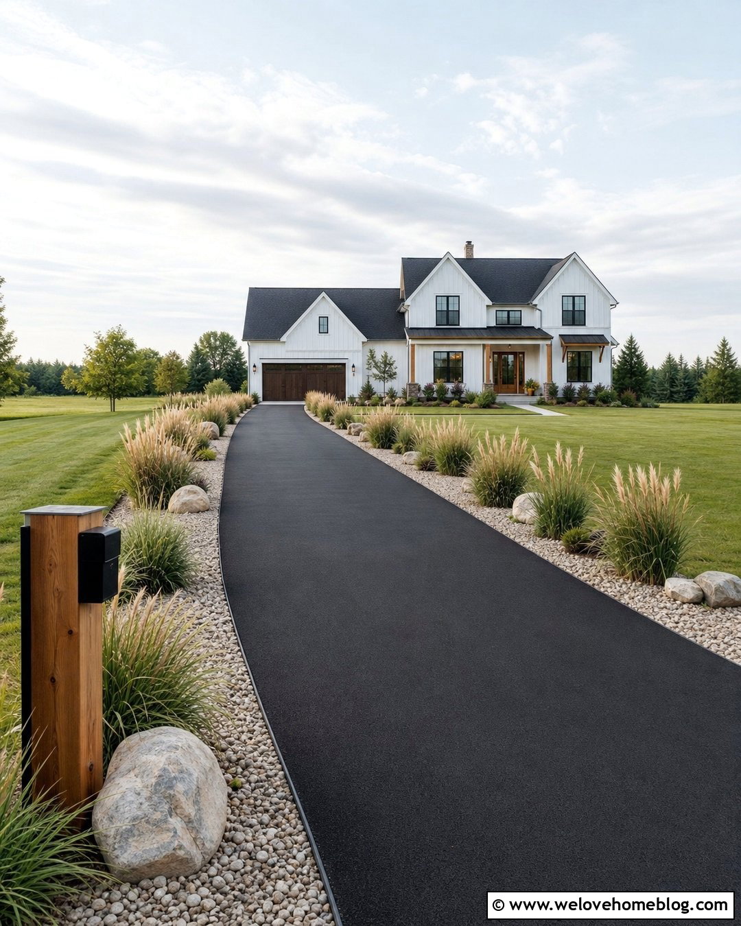 Bottom of Driveway Gravel Border - 20 bottom of driveway landscaping ideas