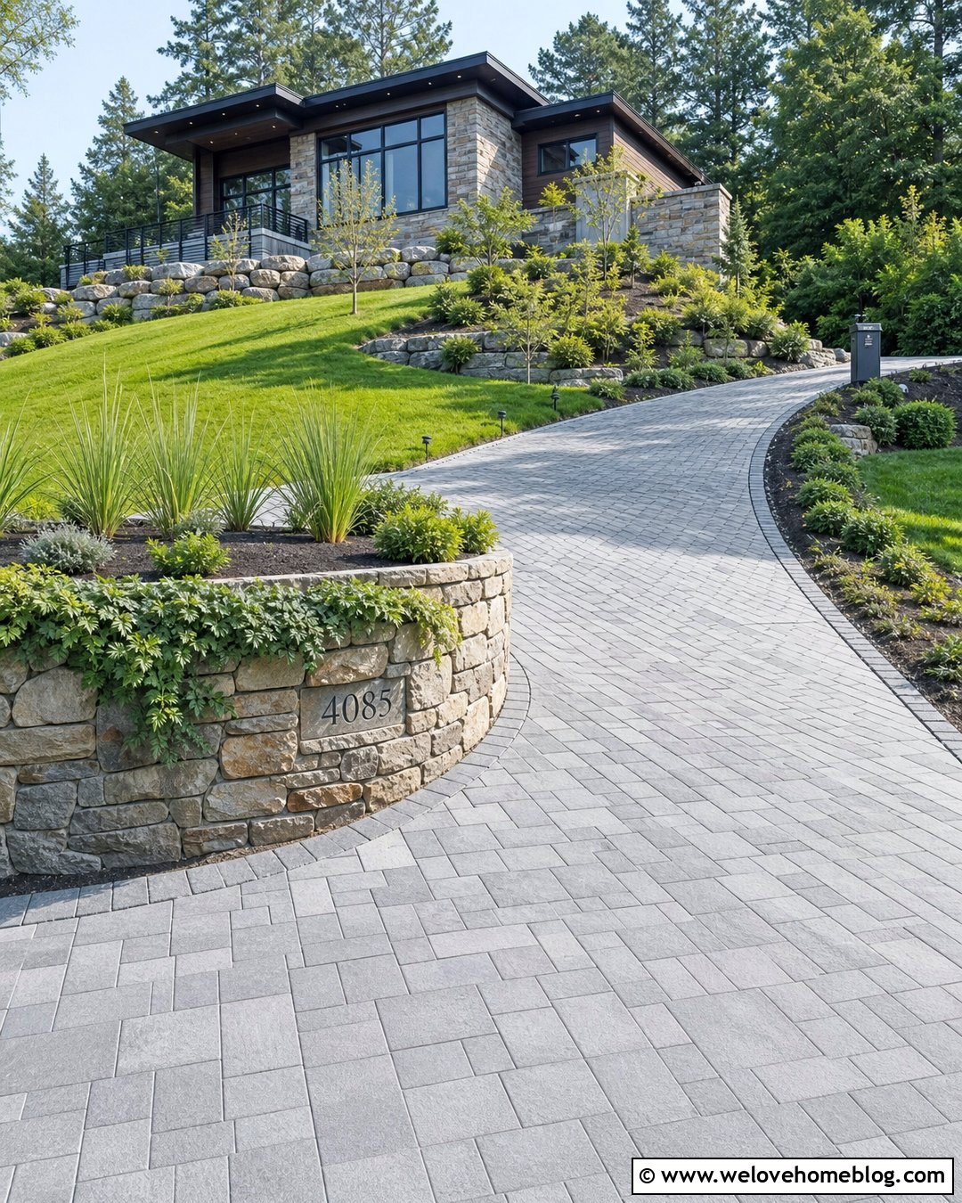 Bottom of Driveway Raised Planter - 20 bottom of driveway landscaping ideas