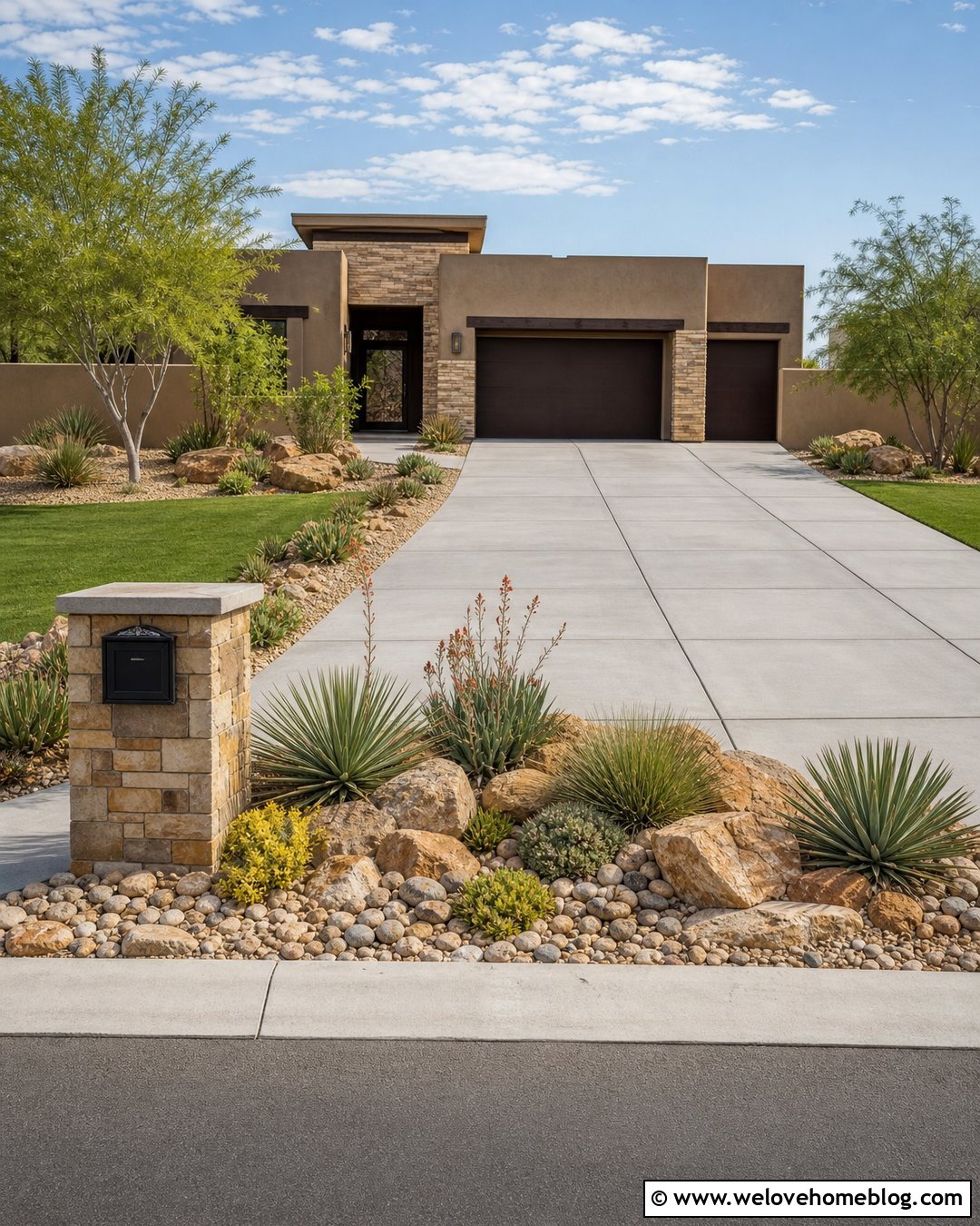 Bottom of Driveway Rock Garden