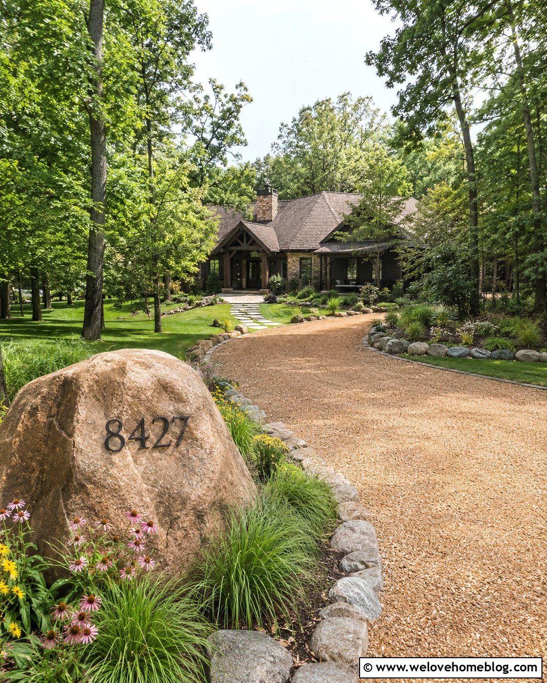 Boulder Driveway House Number Sign - 20 End Of Driveway House Number Ideas