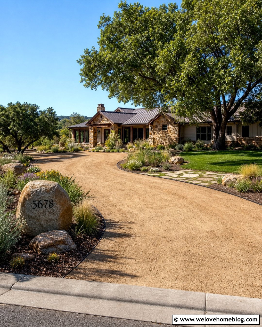 Boulder Driveway Number Sign - 25 Driveway Number Sign Ideas