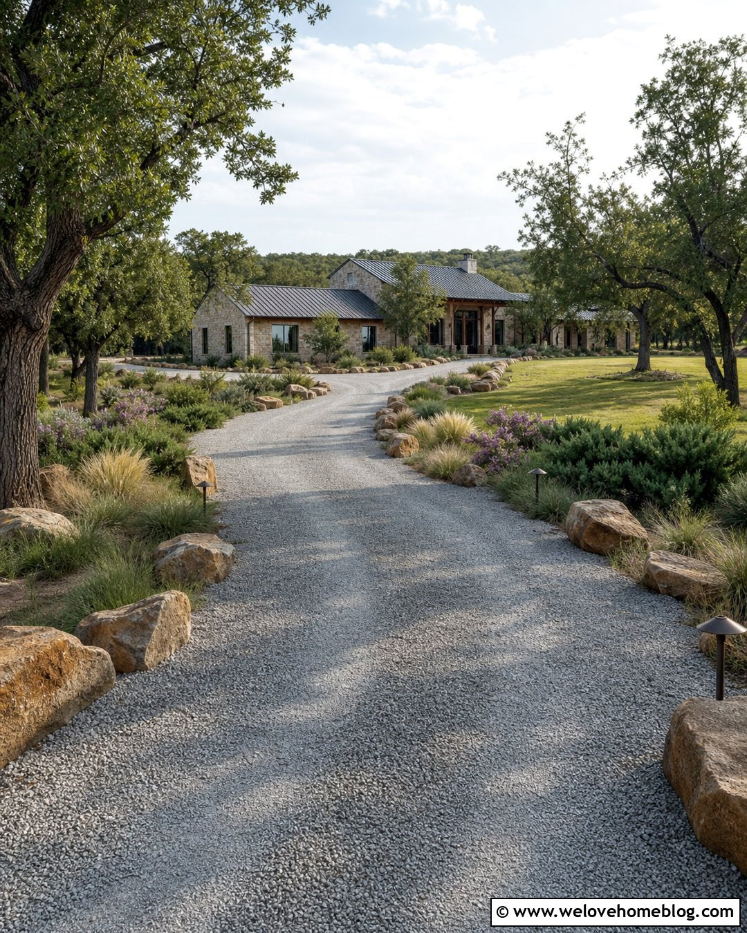 Boulder Raised Driveway Edging - 20 Raised Driveway Edging Ideas
