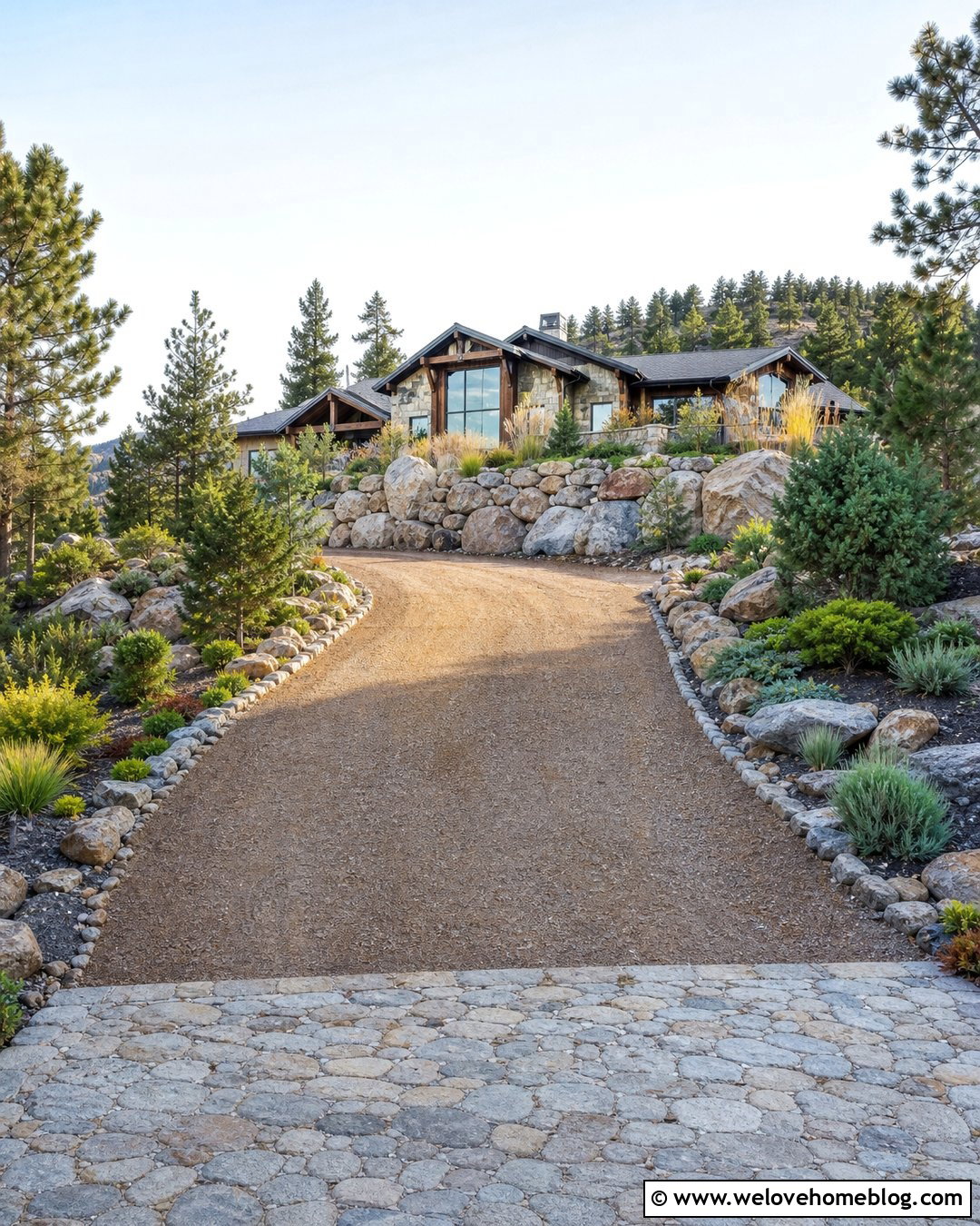 20 Retaining Wall at End of Driveway Ideas for Sloped Homes