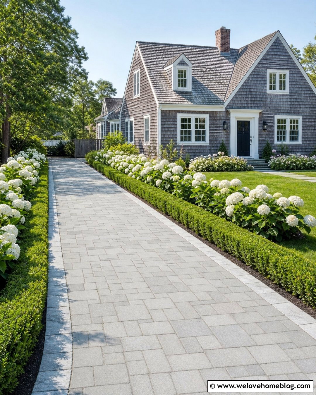 Boxwood And Hydrangea Driveway Border - 20 boxwood driveway ideas
