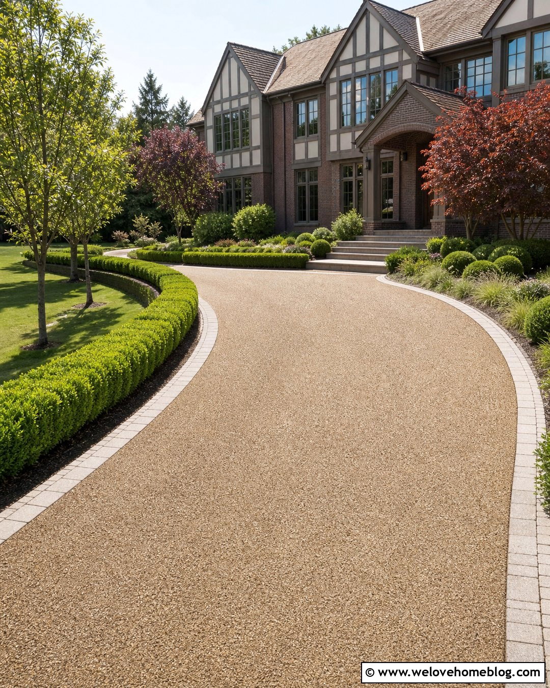 Boxwood Border Along A Curved Driveway - 20 boxwood driveway ideas