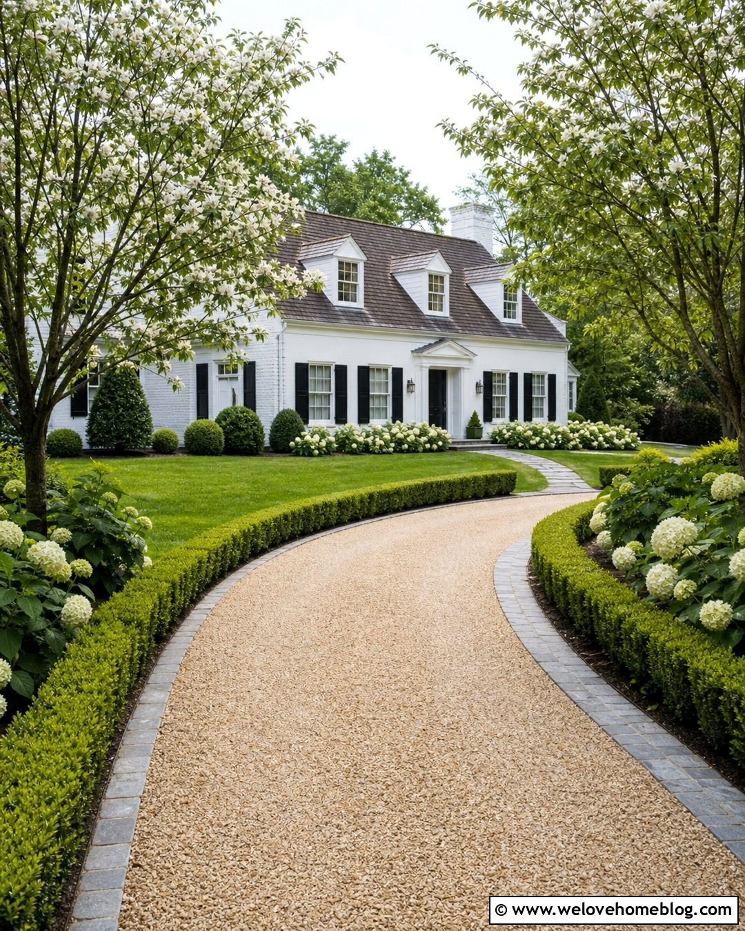Boxwood Hedge Along A Gravel Driveway - 20 boxwood driveway ideas