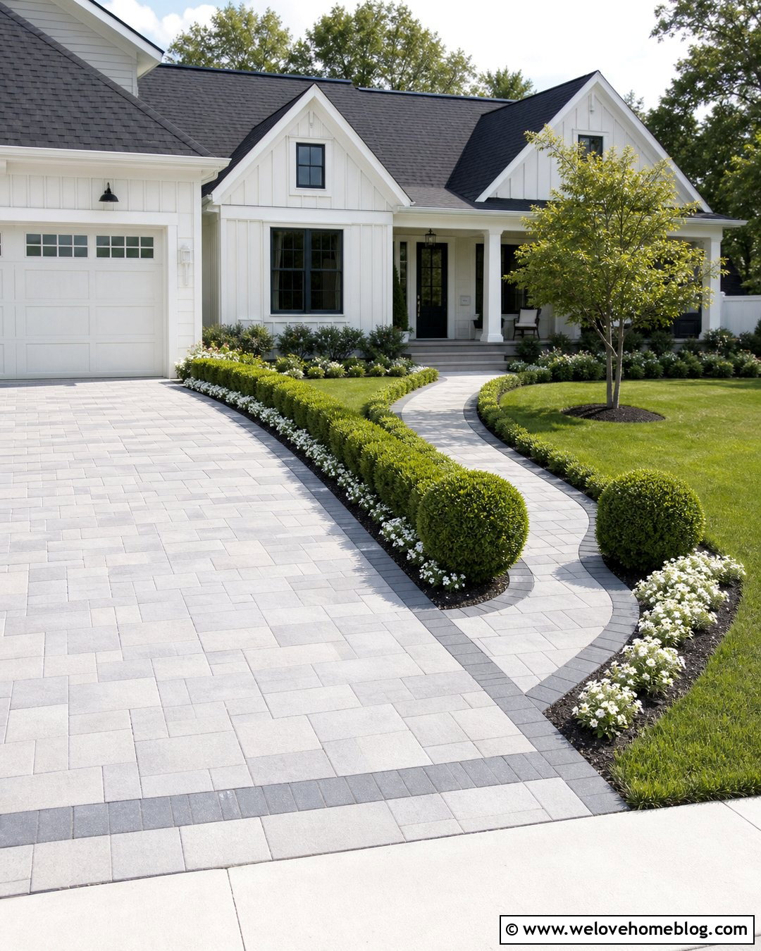 Boxwood Hedge Along Driveway And Front Walkway - 20 Boxwood Hedge Along Driveway Ideas