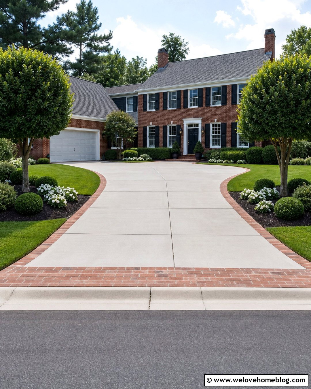 Brick Border Driveway Entrance - 35 End Of Driveway Landscaping Ideas