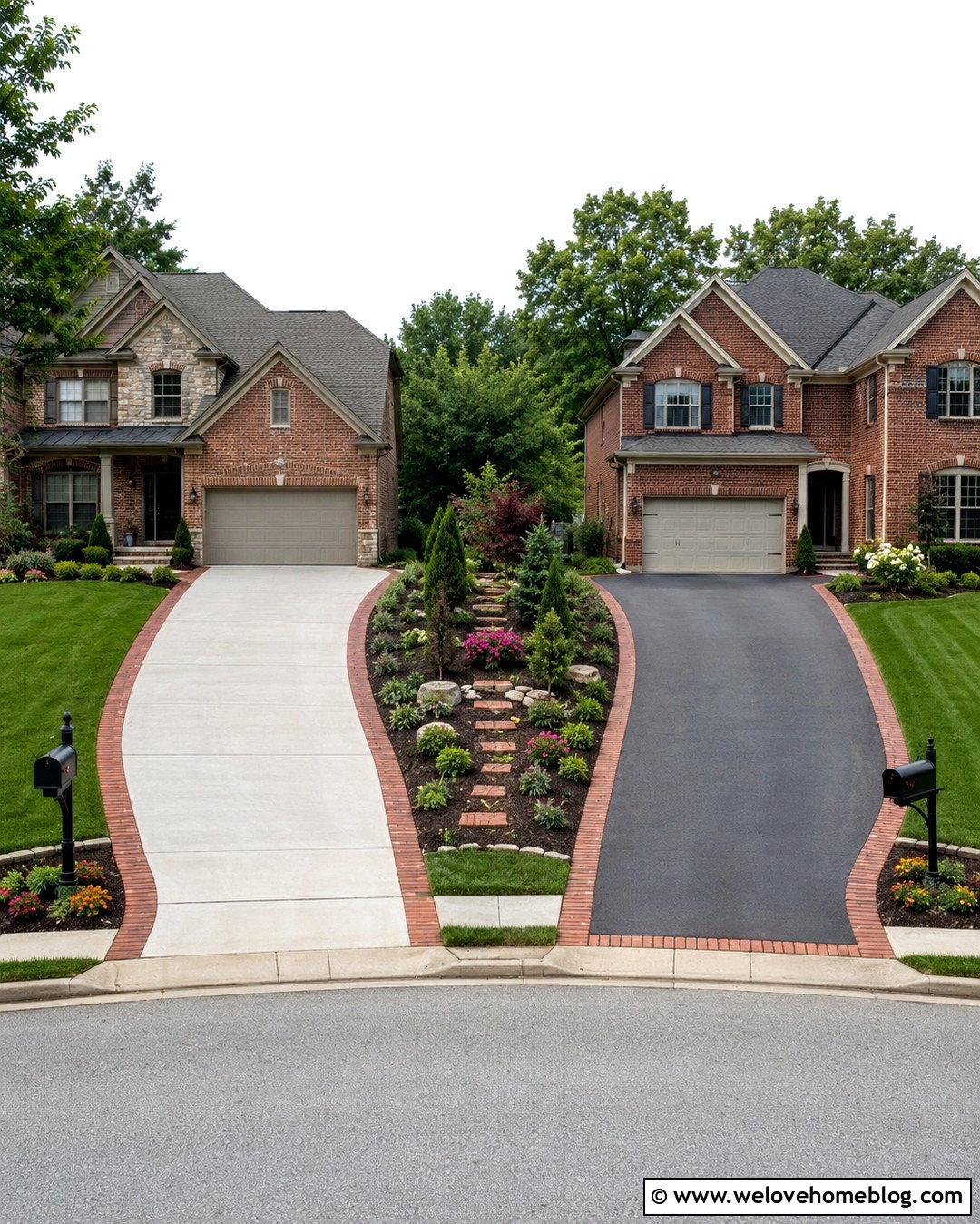 Brick Border Landscaping Between Driveways - 20 landscaping between driveways ideas