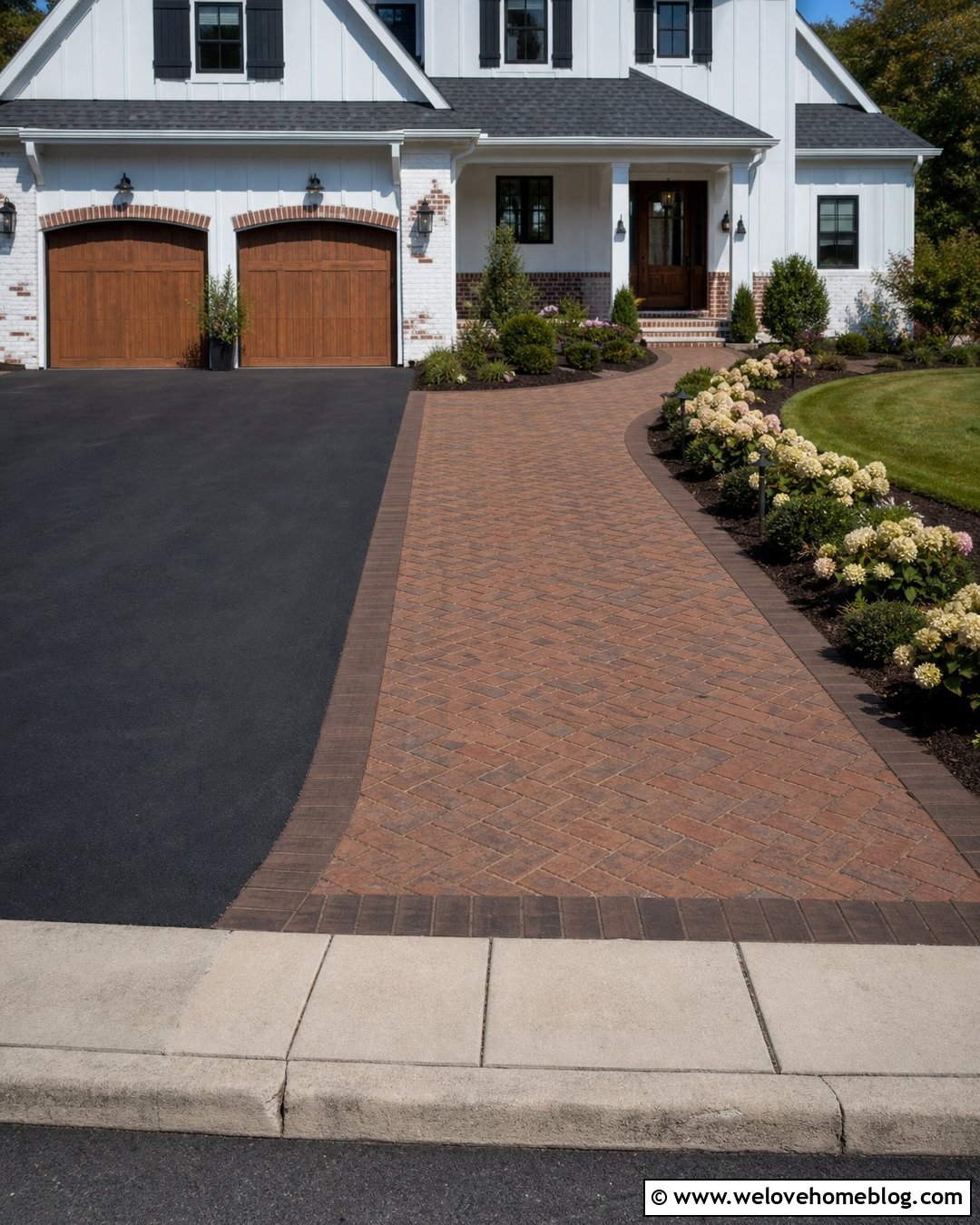 Brick Color Interlock Driveway Extension - 20 Interlock Driveway Extension Ideas