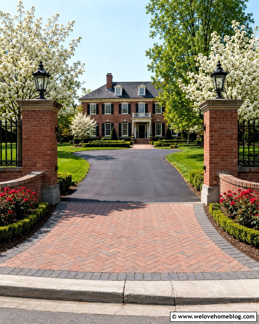Brick Column Driveway Entrance - 20 Ornate Driveway Entrance Ideas