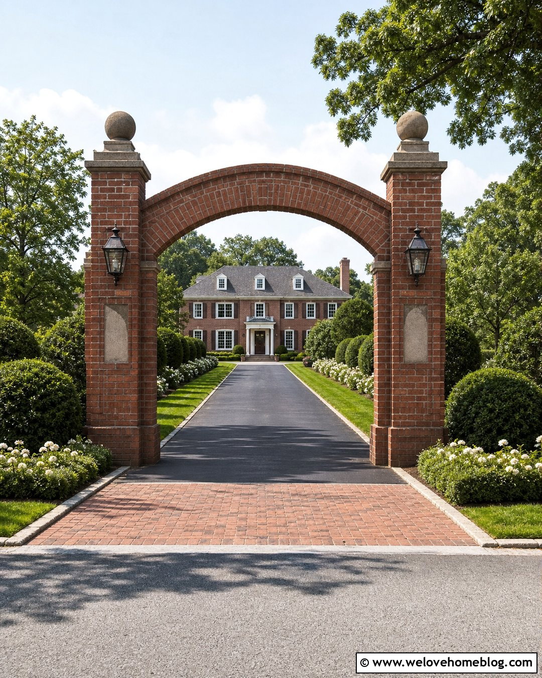 Brick Driveway Arch - 20 Driveway Arch Ideas