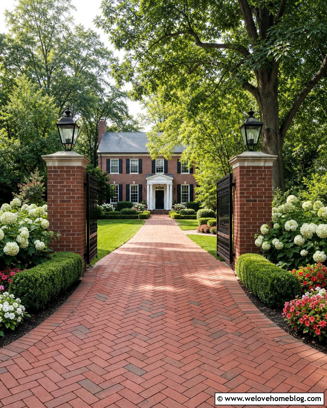 Brick Driveway Entrance Posts With Pavers - 20 Driveway Posts Entrance Ideas