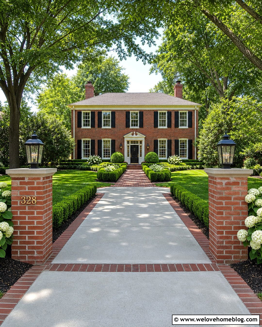 Brick Driveway Entry Columns - 20 entry columns driveway ideas