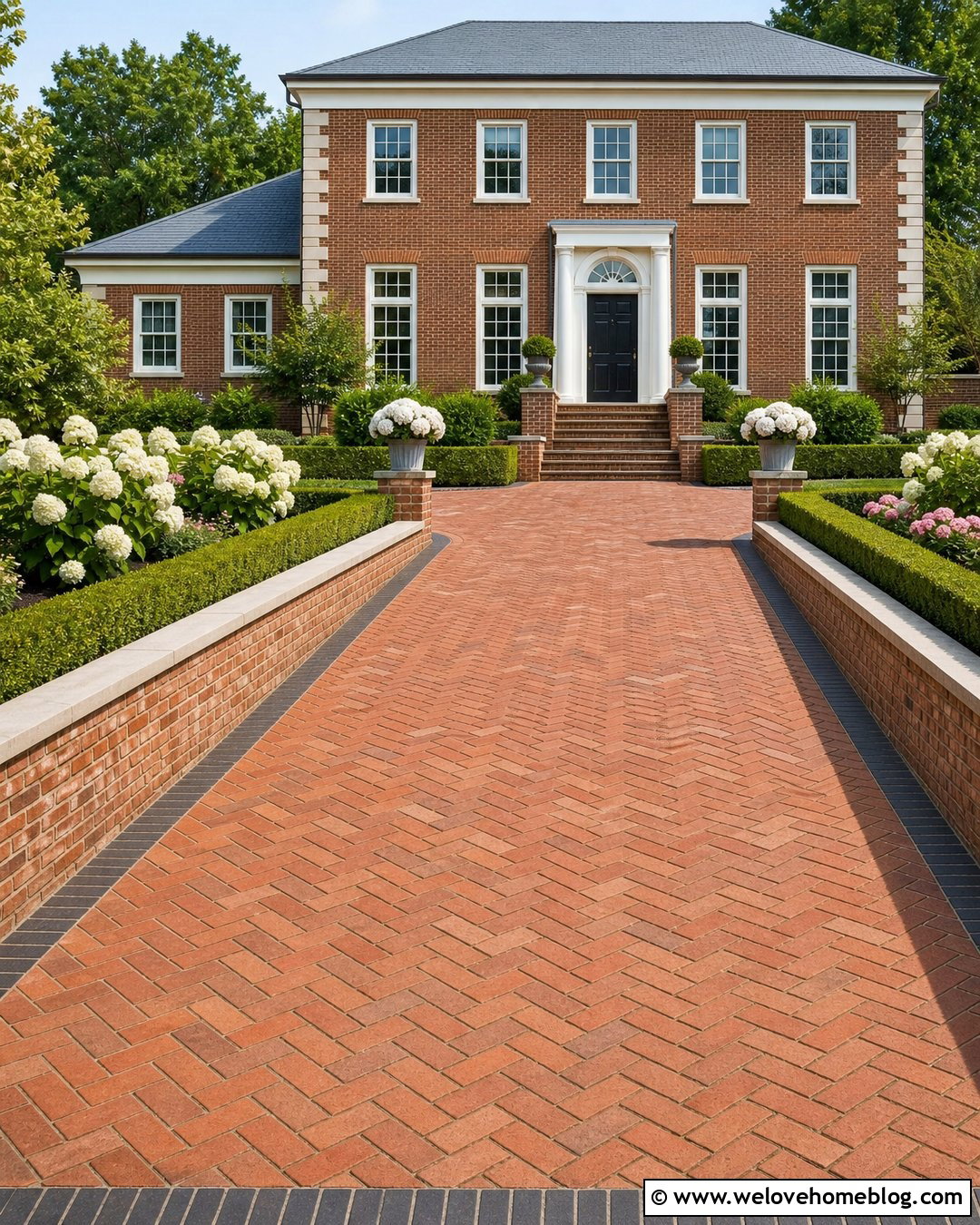 Brick Driveway With Brick Retaining Wall - 25 Driveway With Retaining Wall Ideas