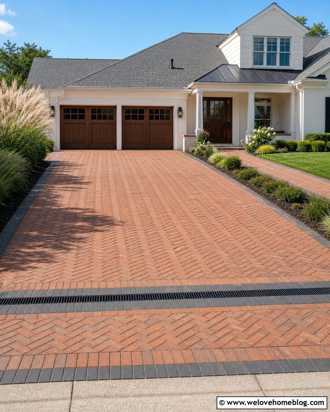 Brick Driveway With Drainage Channel - 35 Brick Driveway Ideas
