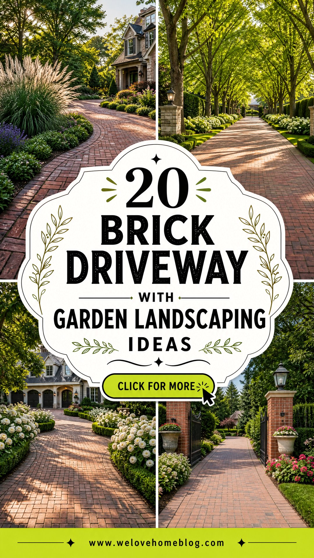 20 Brick Driveway With Garden Landscaping Ideas to Inspire You - 20 Brick Driveway With Garden Landscaping Ideas to Inspire You