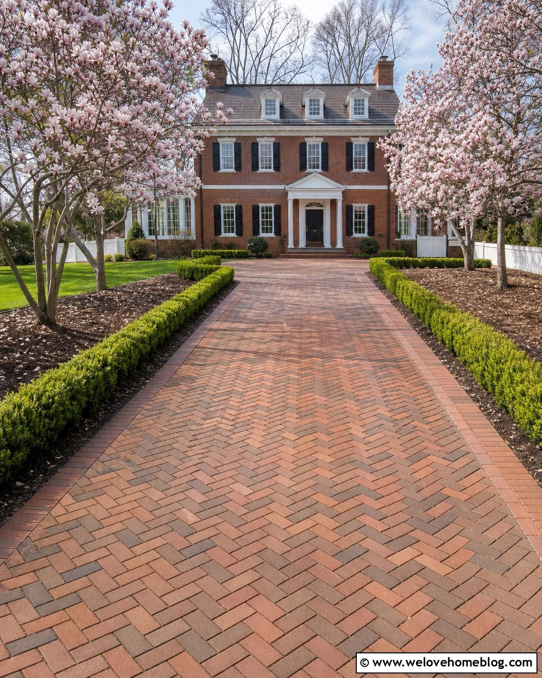 Brick Driveway With Magnolia Trees On Both Sides - 25 Driveway With Trees On Both Sides Ideas