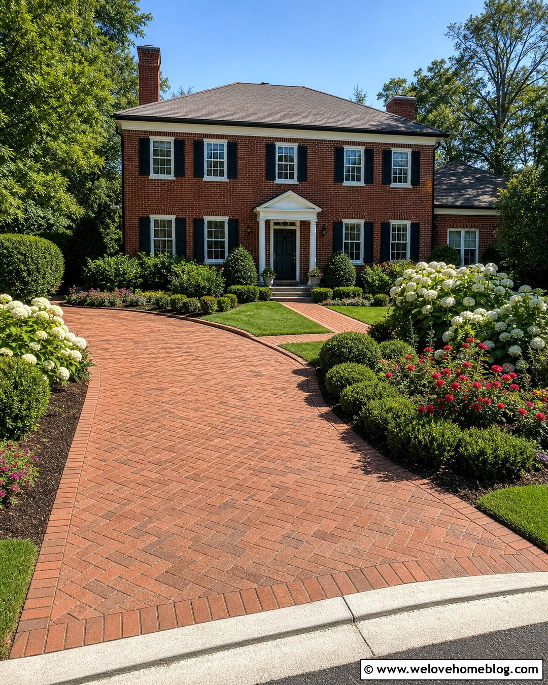 Brick Driveway With Traditional Front Garden - 40 driveway front garden ideas