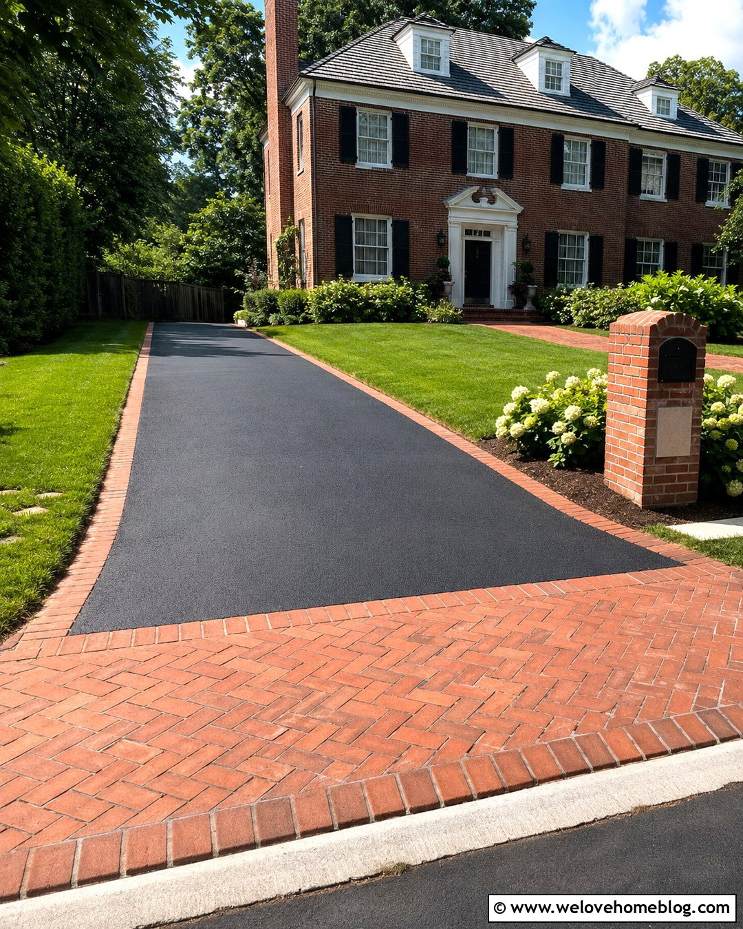 Brick Mailbox With Asphalt And Brick Apron - 20 Brick Mailbox Designs Driveway Entrance Ideas