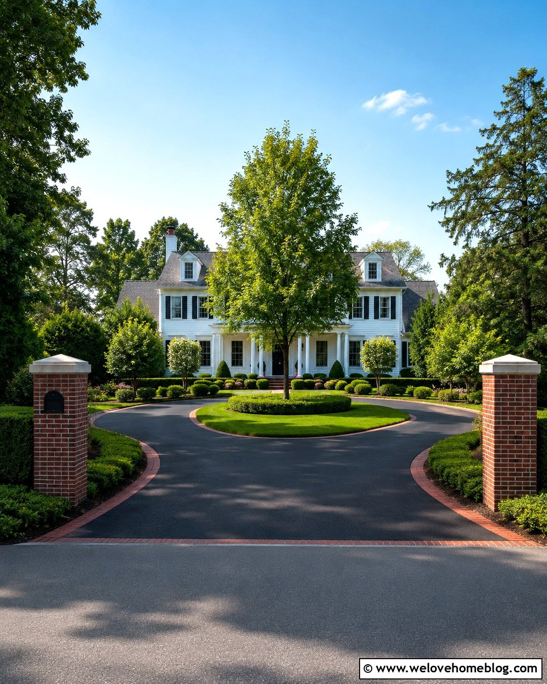 Brick Mailbox With Horseshoe Driveway Entrance - 20 Brick Mailbox Designs Driveway Entrance Ideas