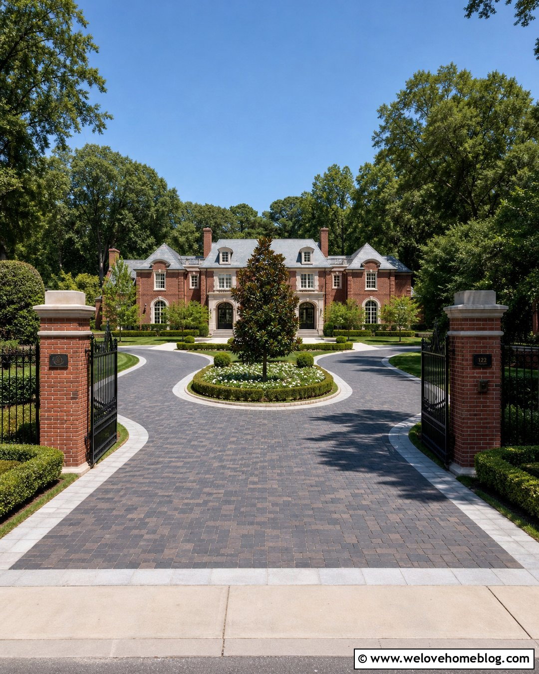 Brick Mansion With Horseshoe Driveway - 20 Luxury Brick Mansion With Gated Driveway Ideas