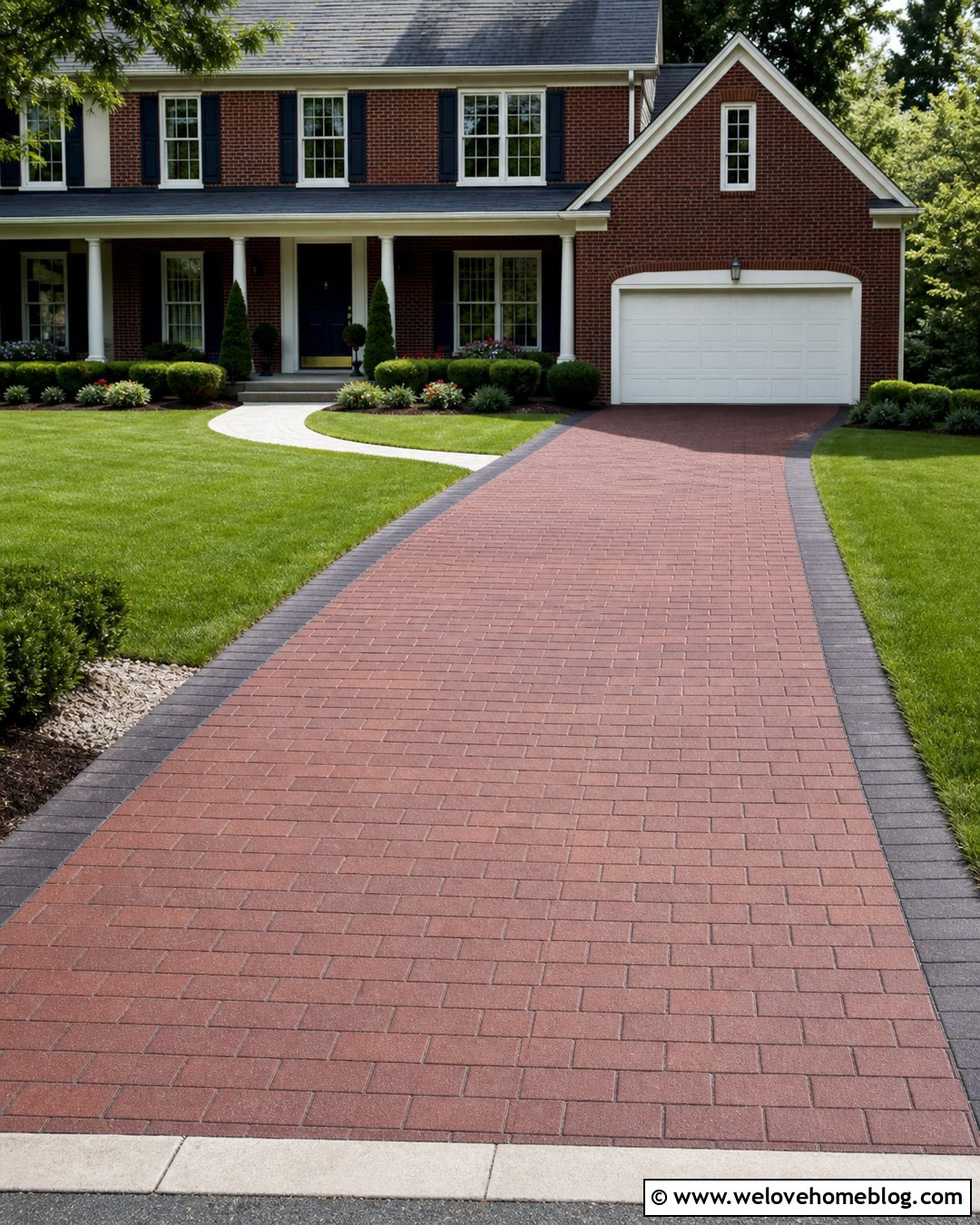 Brick Pattern Driveway Overlay - 20 Driveway Overlay Ideas
