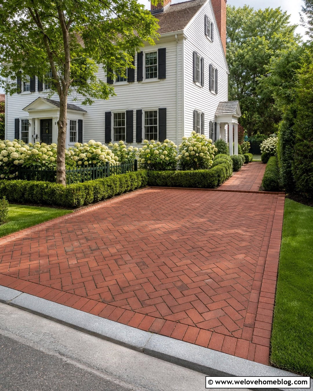 Brick Paver Side Yard Parking Pad