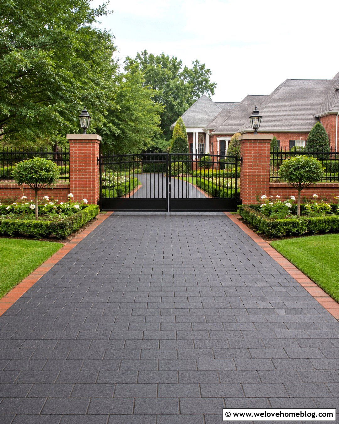 Brick Pillar Driveway Gate - 20 Driveway Gate For Homes Ideas