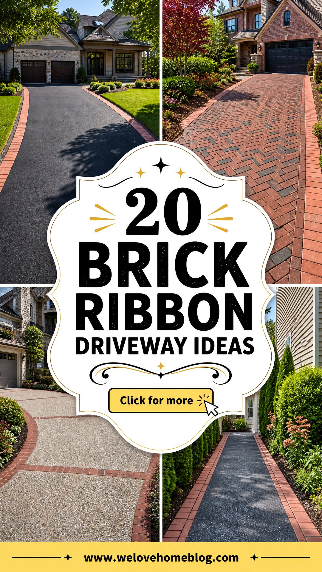 20 Brick Ribbon Driveway Ideas for Fresh Charming Curb Appeal - 20 Brick Ribbon Driveway Ideas for Fresh, Charming Curb Appeal