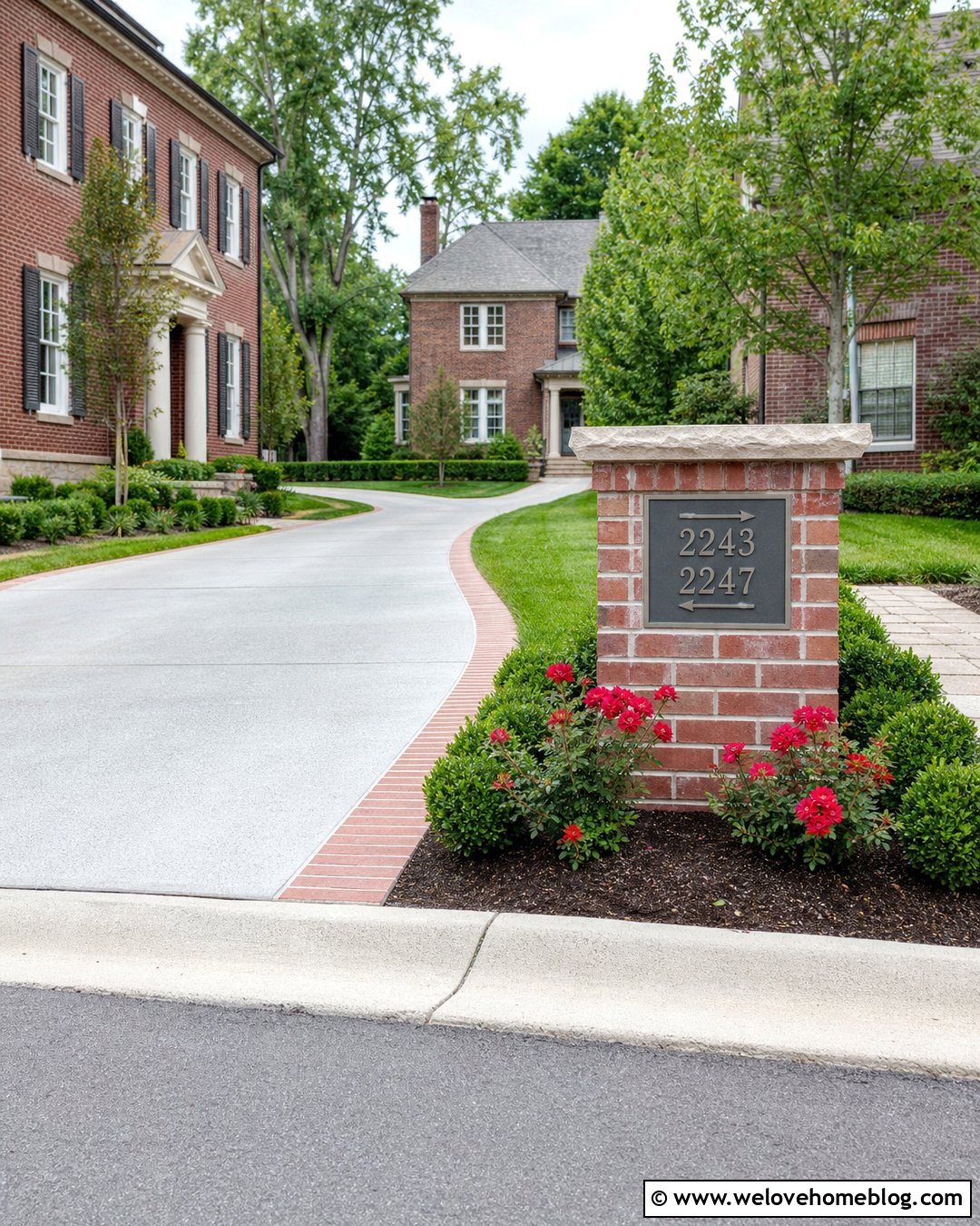 Brick Shared Driveway Address Sign - 20 Shared Driveway Address Sign Ideas