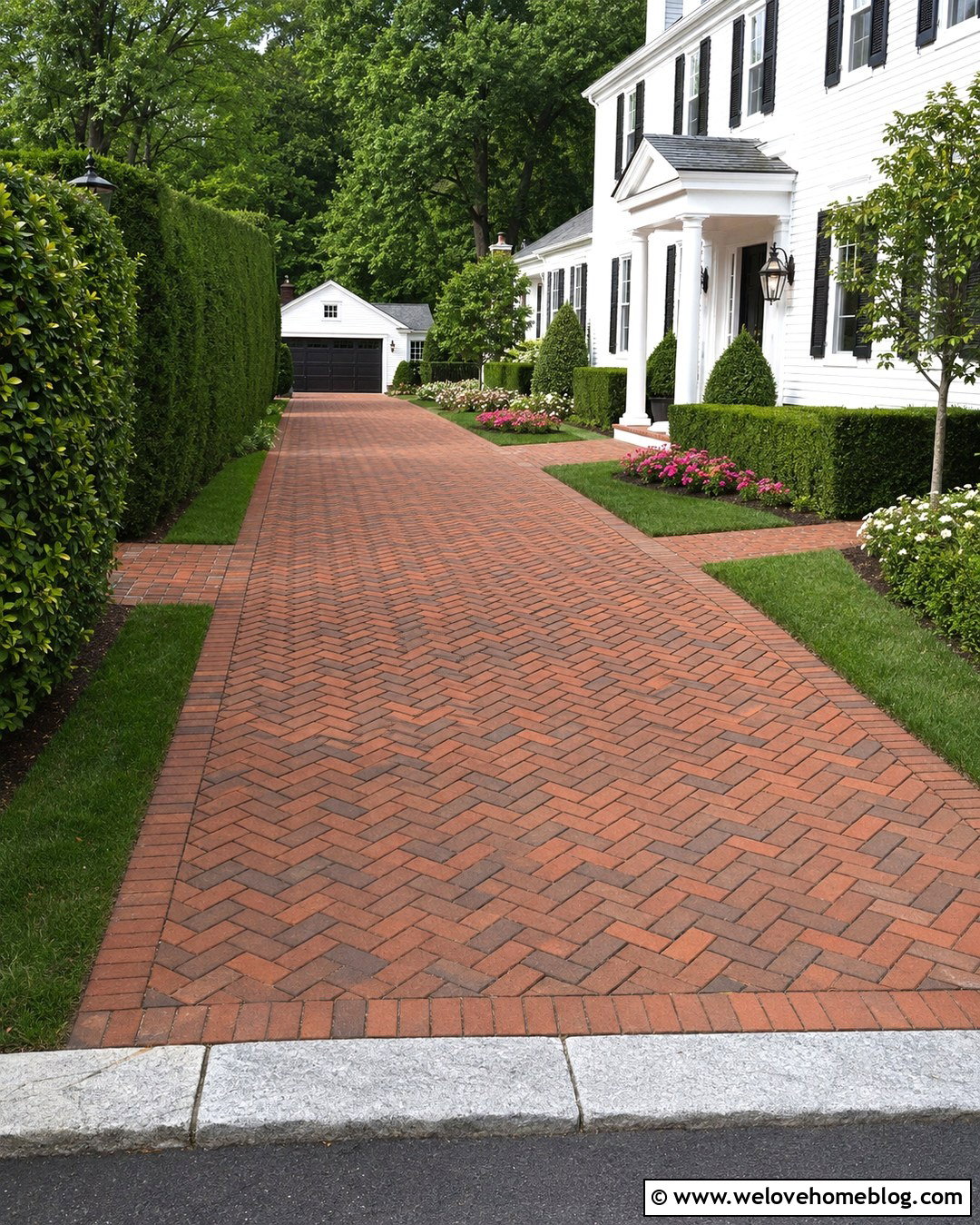 Brick Side Driveway For Traditional Home - 20 Side Of House Driveway Ideas