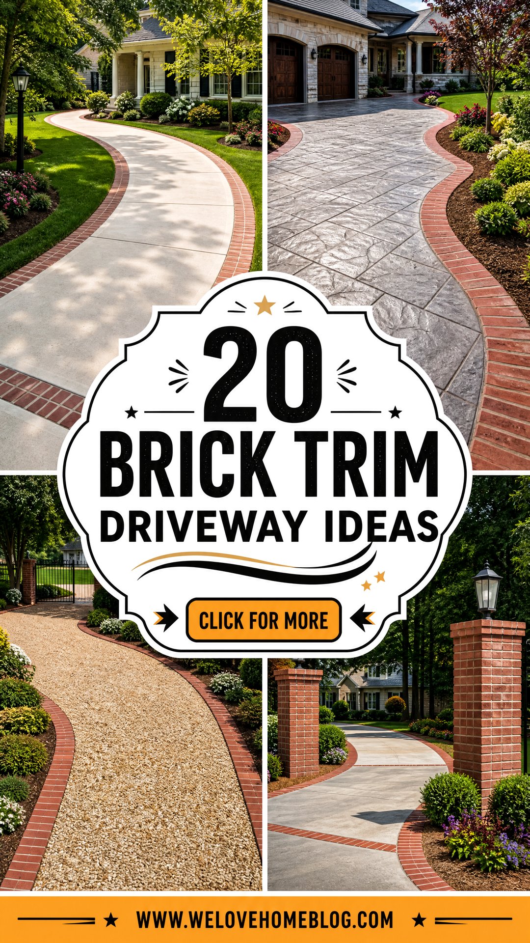 20 Brick Trim Driveway Ideas for a Crisp Custom-Looking Border - 20 Brick Trim Driveway Ideas for a Crisp, Custom-Looking Border