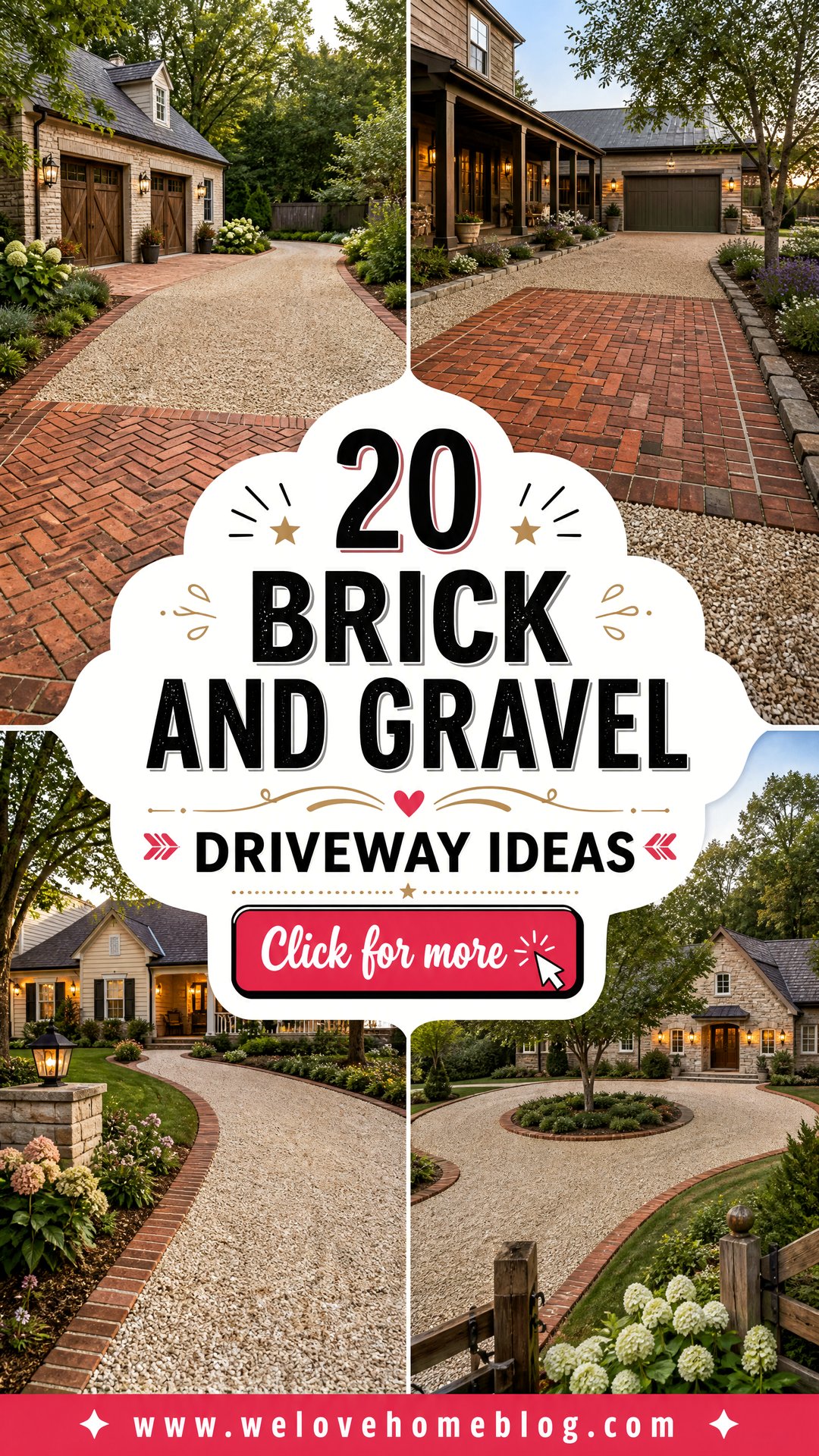 20 Brick and Gravel Driveway Ideas for Rustic Curb Appeal - 20 Brick and Gravel Driveway Ideas for Rustic Curb Appeal