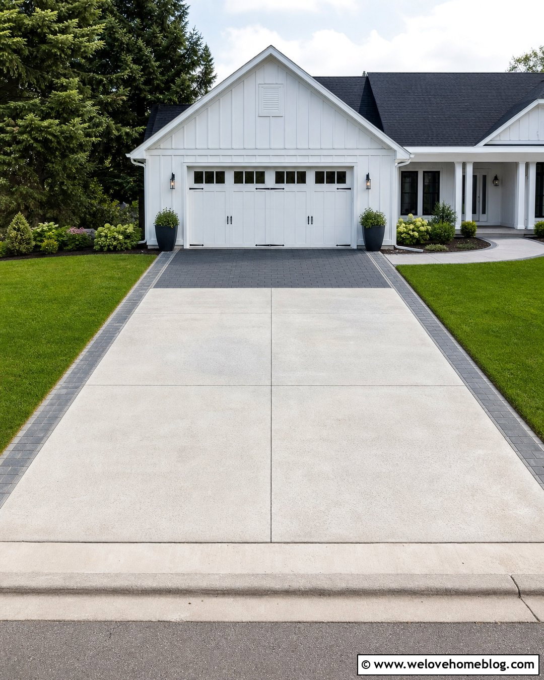 Broken Concrete Driveway With a New Garage Apron - 20 Broken Concrete Driveway Ideas