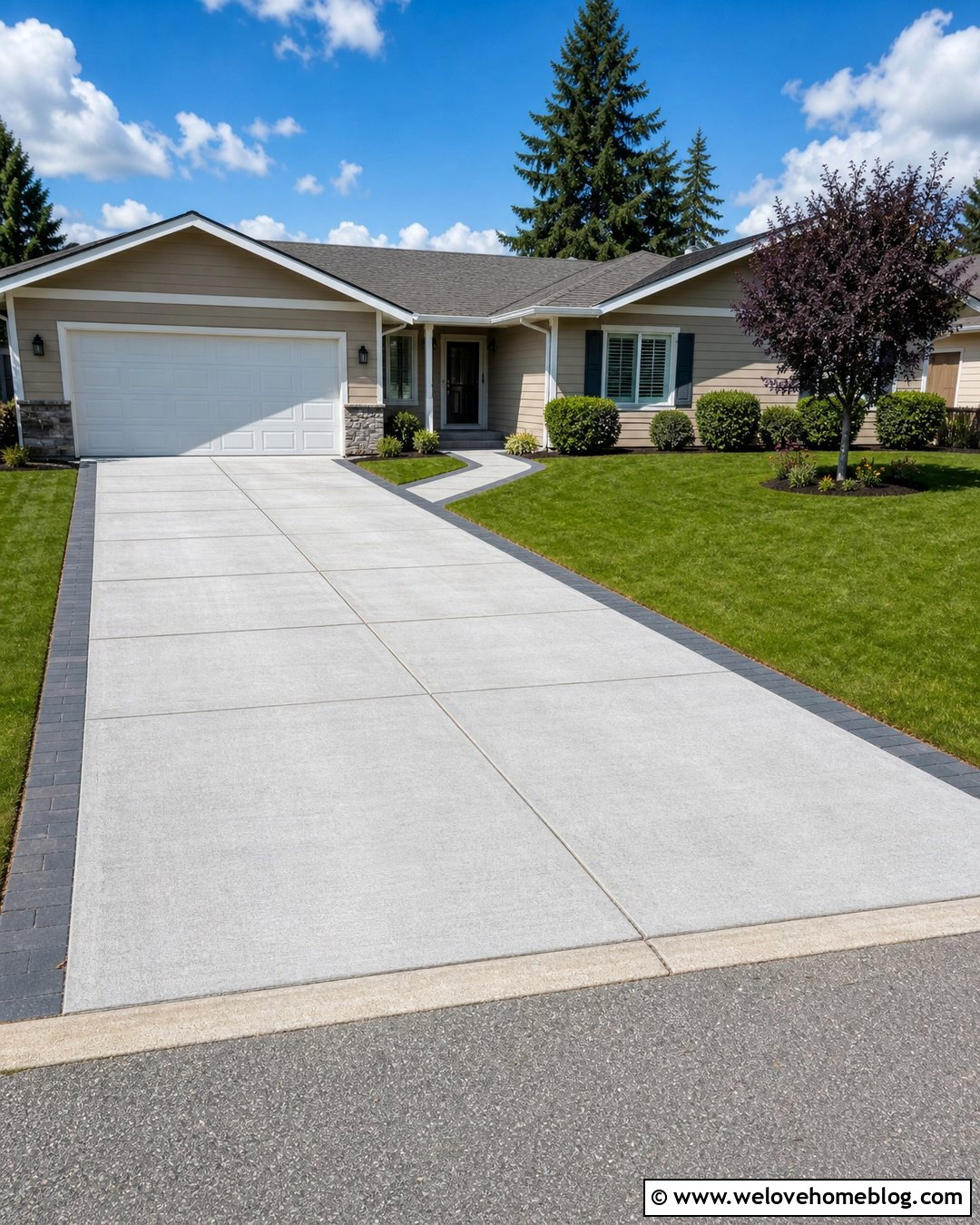 20 Concrete Driveway and Walkway Ideas for a Cohesive Entry