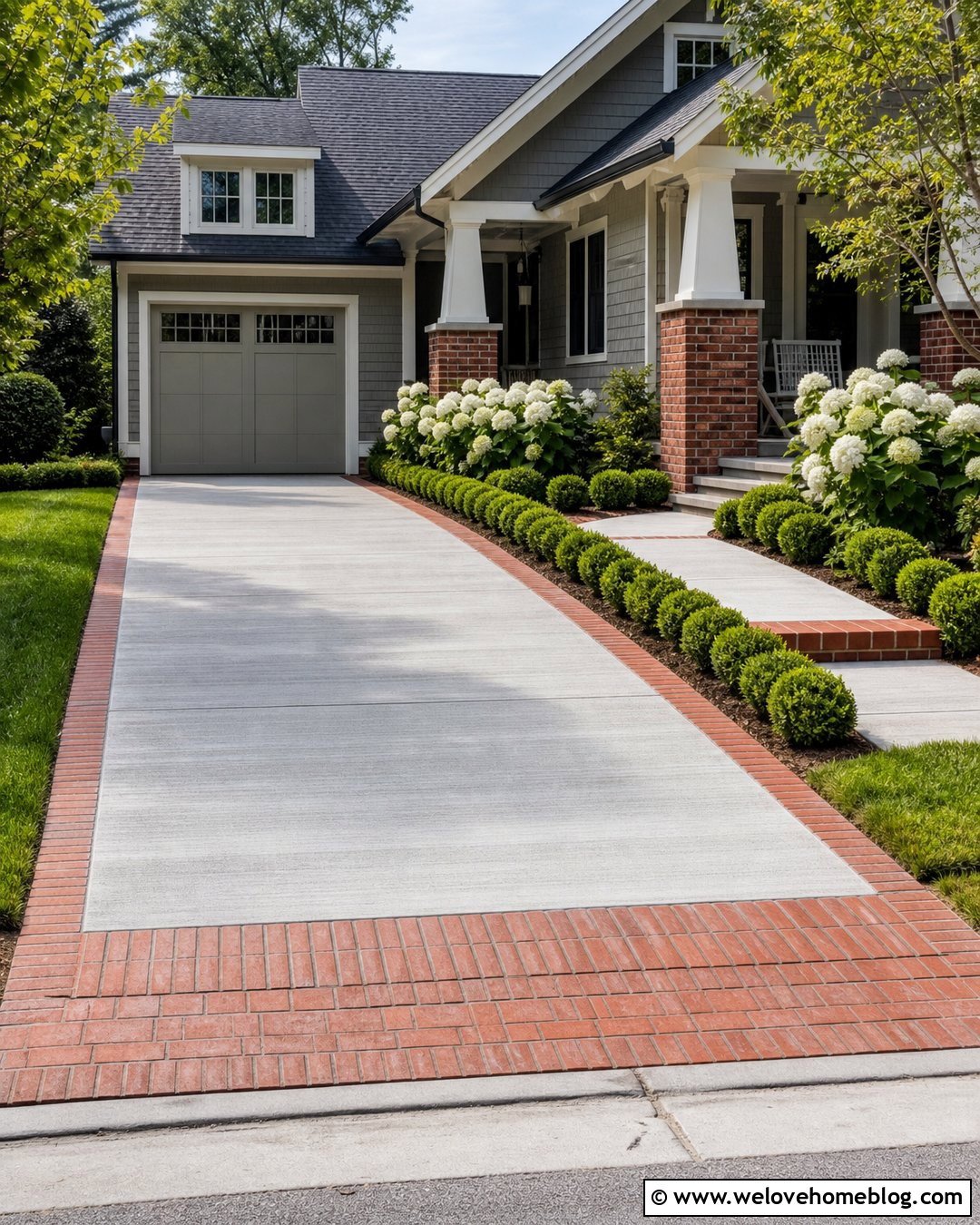 Broom Finish Light Grey Concrete Driveway - 20 Light Grey Concrete Driveway Ideas