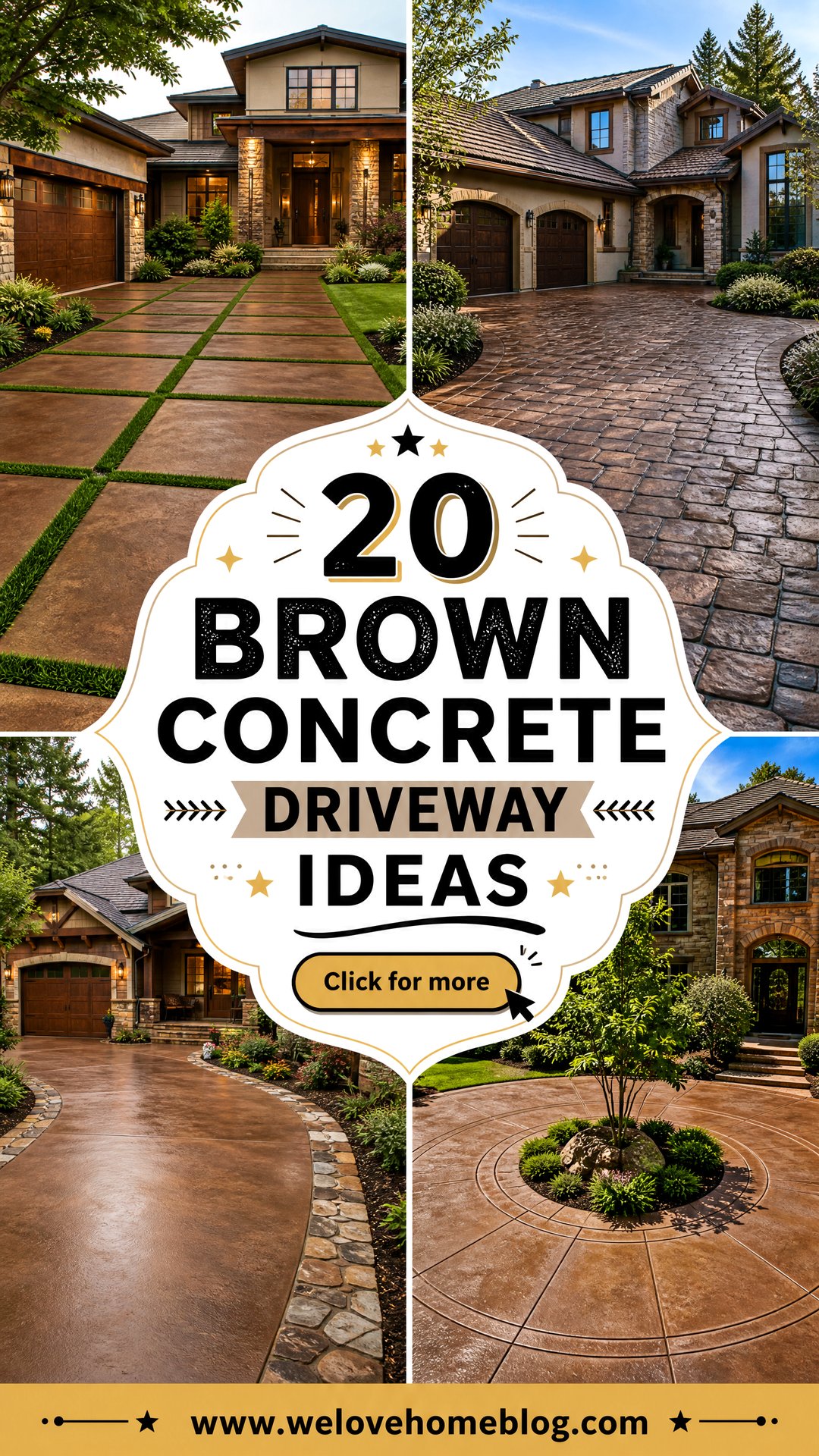 20 Brown Concrete Driveway Ideas for Rich Lasting Curb Appeal - 20 Brown Concrete Driveway Ideas for Rich, Lasting Curb Appeal