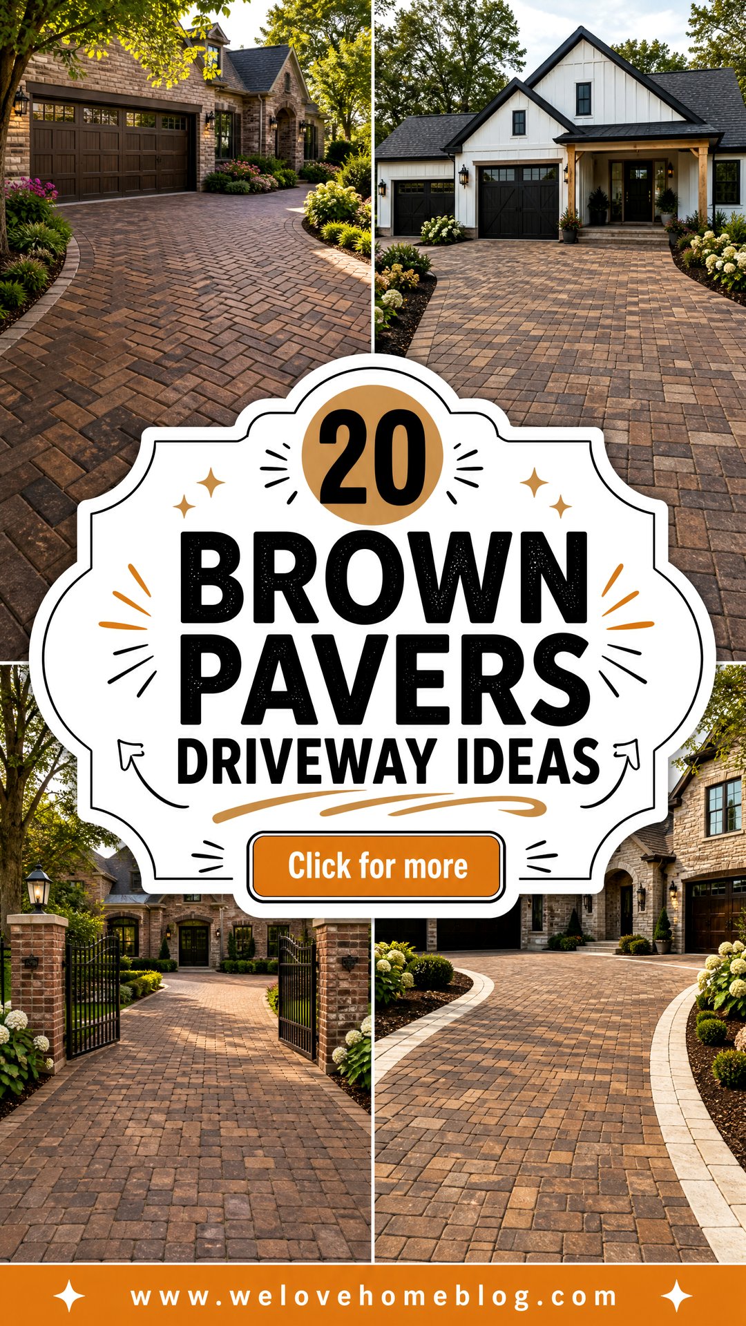 20 Brown Pavers Driveway Ideas for a Polished Entrance - 20 Brown Pavers Driveway Ideas for a Polished Entrance