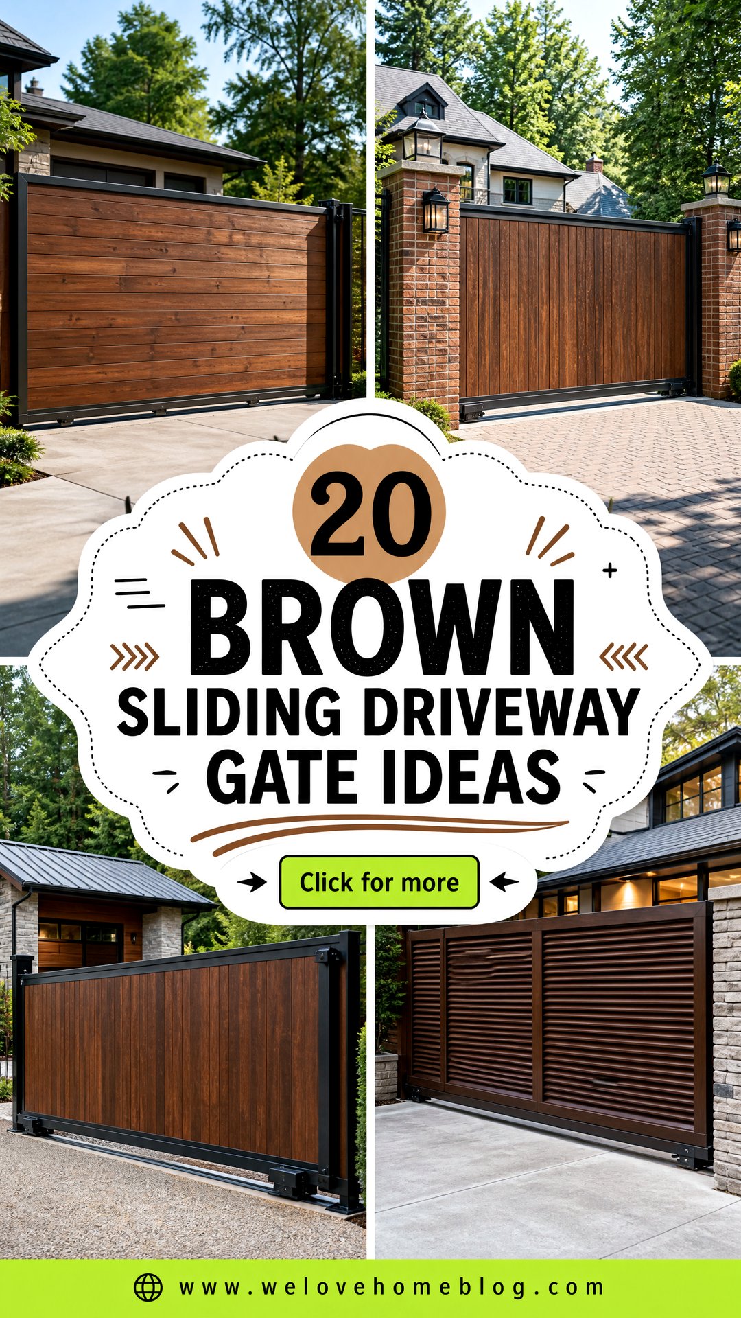 20 Brown Sliding Driveway Gate Ideas for Stylish Security - 20 Brown Sliding Driveway Gate Ideas for Stylish Security